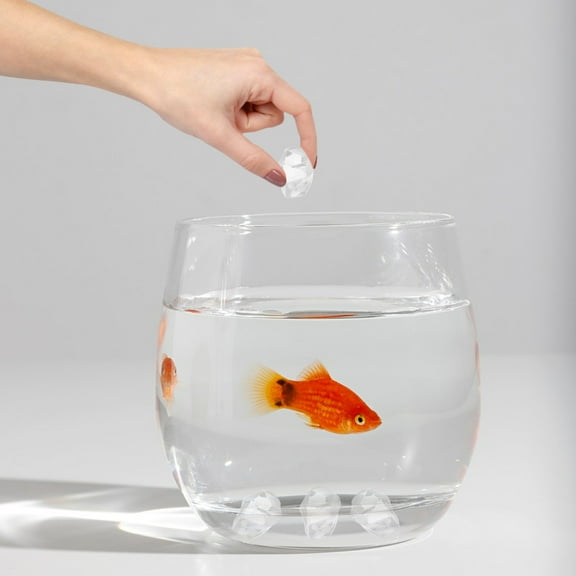 WHAMVOX Clear Plastic Ice Cubes for Decoration Reusable Home Decor with High Realism and Fine Craftsmanship 200 Pcs