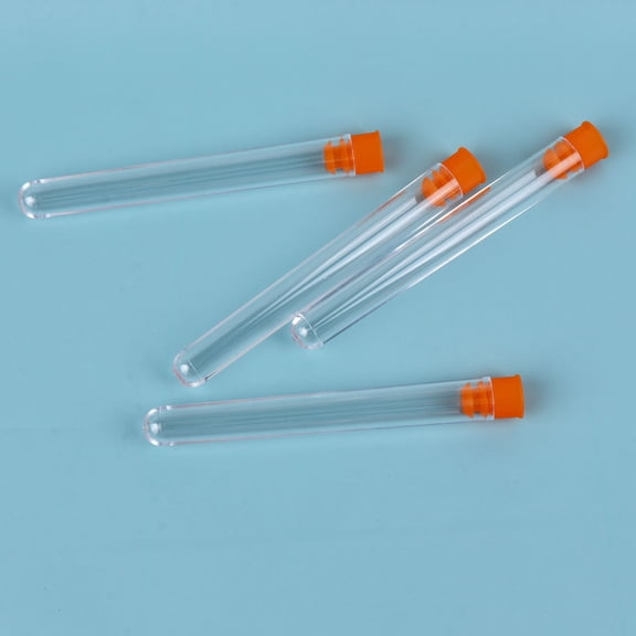 DECORNIJIA Test Tube Transparent Plastic 50Pcs 3.9x0.5in