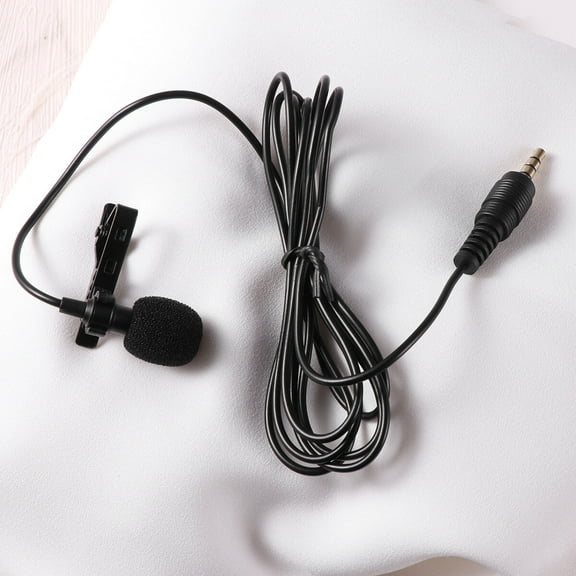 WHAMVOX Clip On Lavalier Microphone 3.5mm Jack Hands Free Mini Condenser Microphone Lapel Mikrofon Microfono Mic for Lectures Speaking Mobile Phone PC Singing Stereo HiFi Sound Quality
