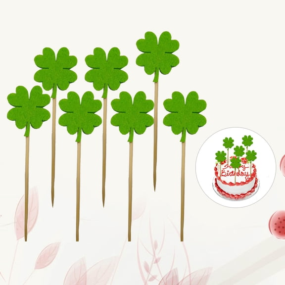 WHAMVOX Cloth Cake Toppers for Decoration Green Color Perfect for Parties and Special Occasions 12pcs