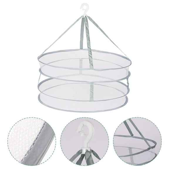 WHAMVOX  Clothes Basket Portable Folding Drying Rack Mesh Dryer