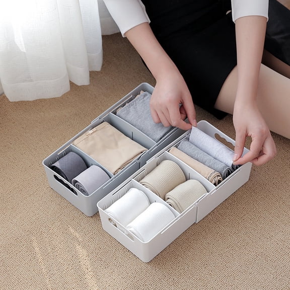 DECORNIJIA Sundries Storage Case Grey PP 1Pack Desktop Organization