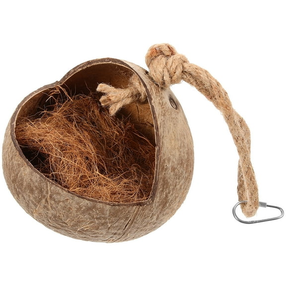 YSNOOWE Hanging Coconut for Birds Multi 1Pack 12.2x5.1x5.1in