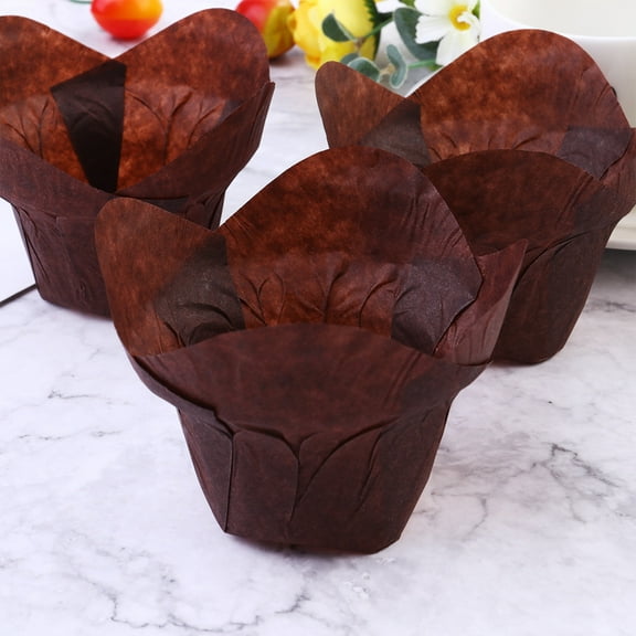 WHAMVOX Coffee Paper Cake Cups for Parties and Bakeries Heatresistant Safe Practical 100pcs