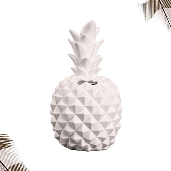 WHAMVOX  Coin Bank Money Container Storage Pineapple Ornaments Kid White