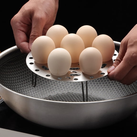 WHAMVOX Steaming Stainless Steel Egg Rack 17.5x17.5cm