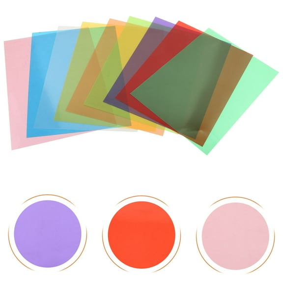 WHAMVOX Colorful Cellophane Sheets for Decor Made of Durable PVC Material Assorted Color 18 Sheets