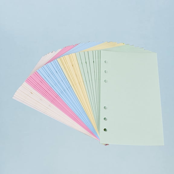 ROMANSENTIAL Loose-Leaf Paper Grid Design for Writing Assorted Colors 2Pcs