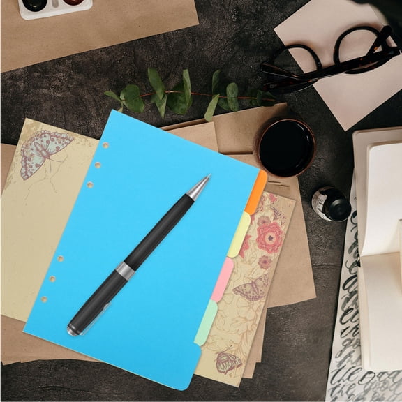 WHAMVOX Assorted Color Paper Index Dividers for Notebooks with Design and Clear Section Separation, and Vibrant