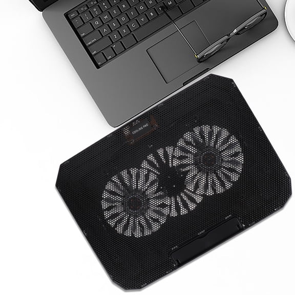 WHAMVOX Computer Notebook Cooler Notebook Stand with Fan 36.50X26.00X3.00CM Black