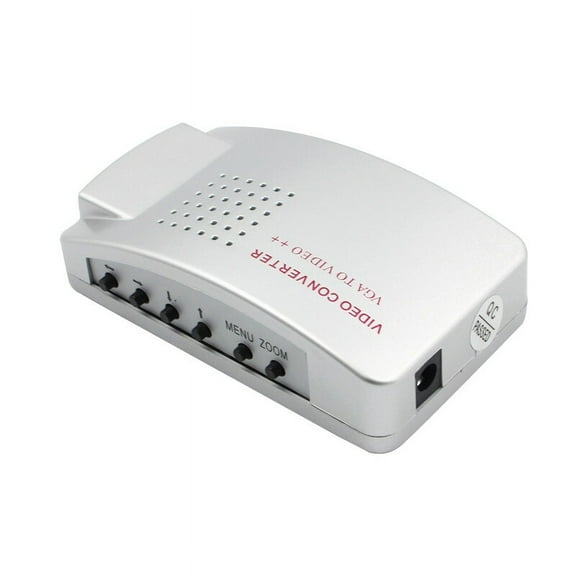 WHAMVOX Computer PC Laptop to TV Converter Box PC VGA to TV AV Signal Adapter Converter Supports NTSC 9804