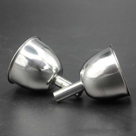 WHAMVOX Cooking Oil Filter Funnel 1Pack Silver Narrow Stem Stainless Steel for Home Kitchen Users