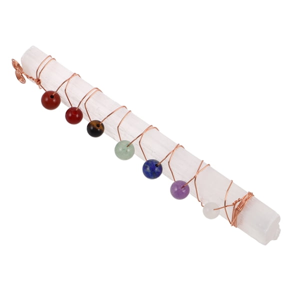 WHAMVOX Copper Wrapped Selenite Stick Crystal Stone Wand Decoration White