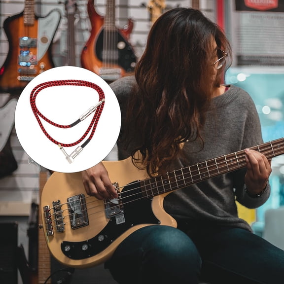 WHAMVOX  Cord with Adapter Guitar Cables Audio Line Practical Connecting for Electric