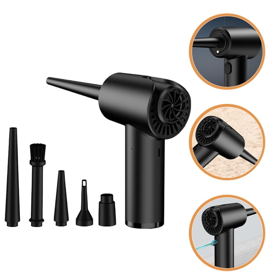 WHAMVOX Cordless Air Duster for Electronics, Powerful Airflow, USB-C Rechargeable, Portable Black ABS Design for Cleaning