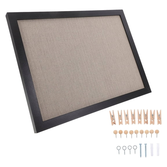 WHAMVOX Cork Bulletin Board for with ABS and Linen Material 1 Set Small Size