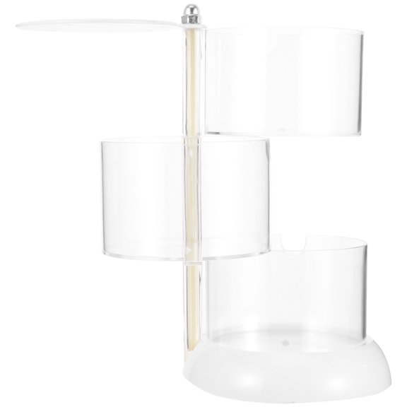 WHAMVOX Cosmetic Sponge Container for Makeup Accessories 1Pack 18.5x3.3in Transparent White -