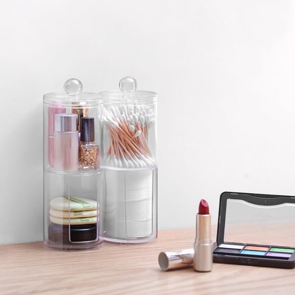 WHAMVOX Cotton Balls and Holder Makeup Box Dust-proof Pad Long Lasting