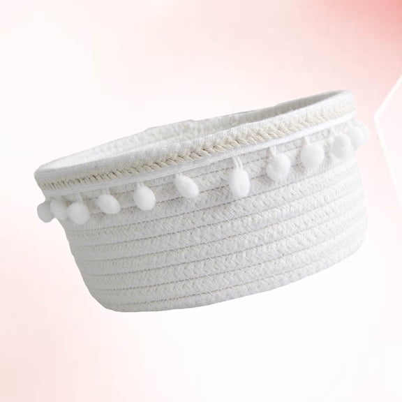 WHAMVOX White Cotton Thread Storage Frame with Ribbon for Hairball Craft and Sewing Organization