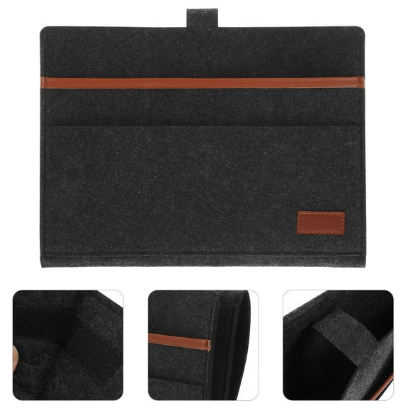 WHAMVOX Couch Felt Storage Bag Phone Storage Pouch 32x25cm Dark Grey