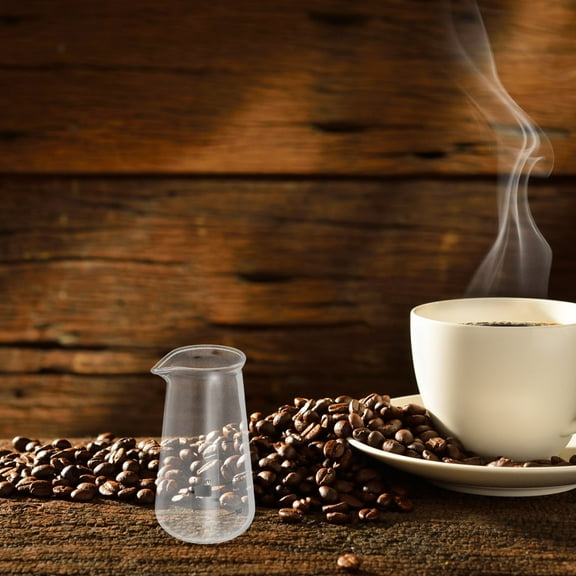 WHAMVOX Creamer Container Glass Milk Jug Milk Frothing Pitcher Cup With Scale Measuring Cups Espresso Milk Pitcher Milk Measuring Cup