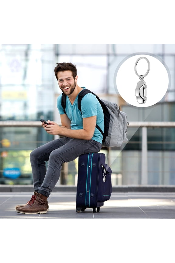 Car Shaped Keychain Metal Key Auto Pendant Accessory for Keys, Finish Design