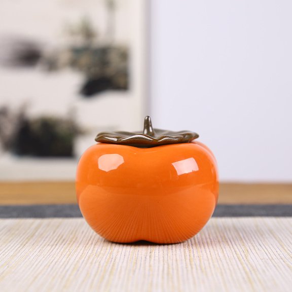 ROMANSENTIAL Small Tea Jar Ceramic Red 1Set