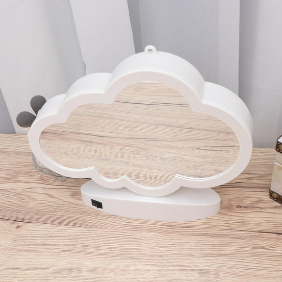 WHAMVOX Creative Cloud Shape LED Night Light with Double Side Mirror Effect for Home Decor USB Operated 3D