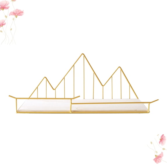 WHAMVOX Creative Iron and Timber Storage Stand for Home Use Golden Color Fits Various Scenes 13.8x6.3x47.2 Inches