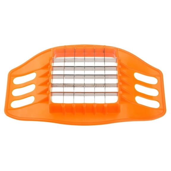 WHAMVOX Creative Potato Cutter Stainless Steel Vegetable Potato Slicer Potato Cutting Device Square Cut Fries Device Home Kitchen Tool (Orange)