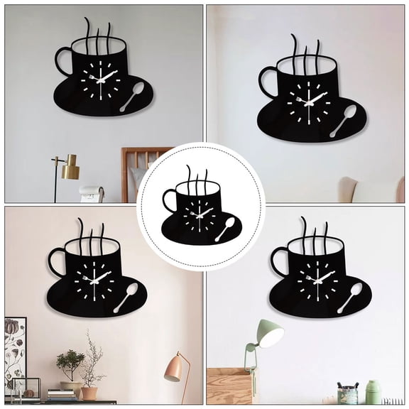 WHAMVOX Creative Wall Clock Clocks for Living Room Giant Vintage Country Decor Black