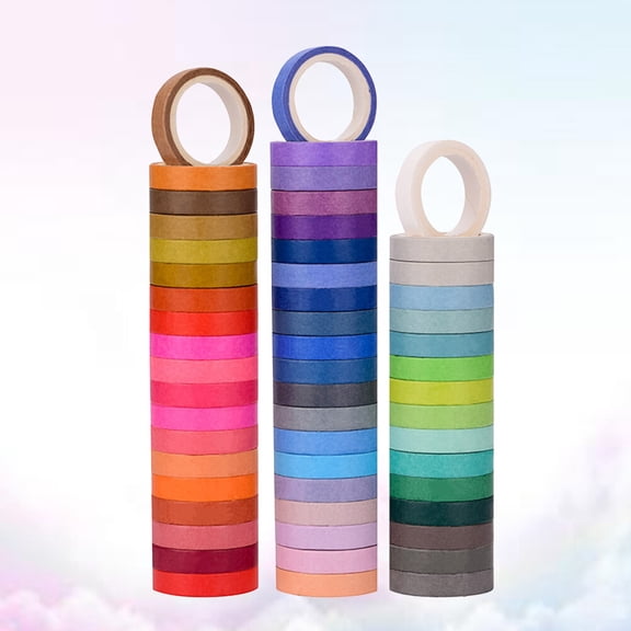 WHAMVOX Creative Washi Paper Tape for DIY Crafts with Assorted Color and Stylish Design 60 Rolls