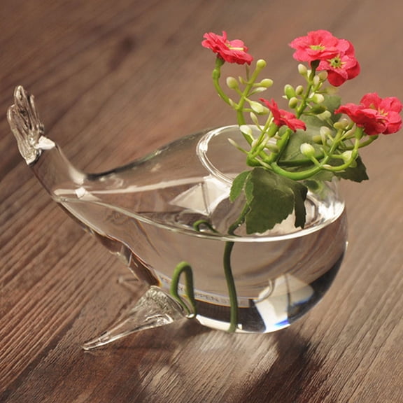 ROMANSENTIAL Decorative Glass Bottles For Bedroom Transparent 1Set