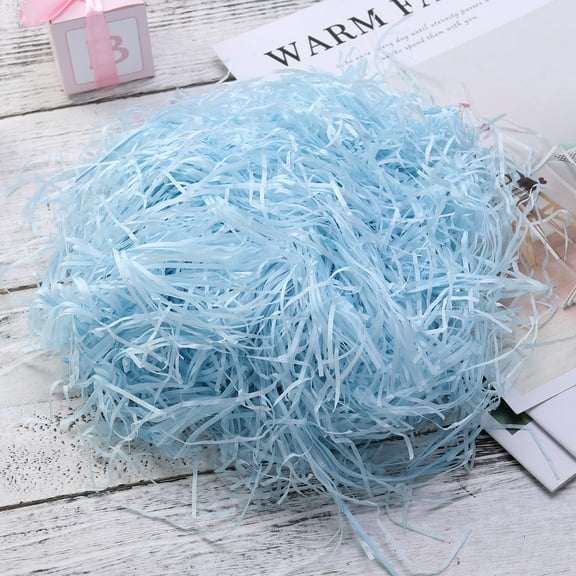 WHAMVOX Crinkle Paper Sky Blue Shredded Gift Wrapping Filler