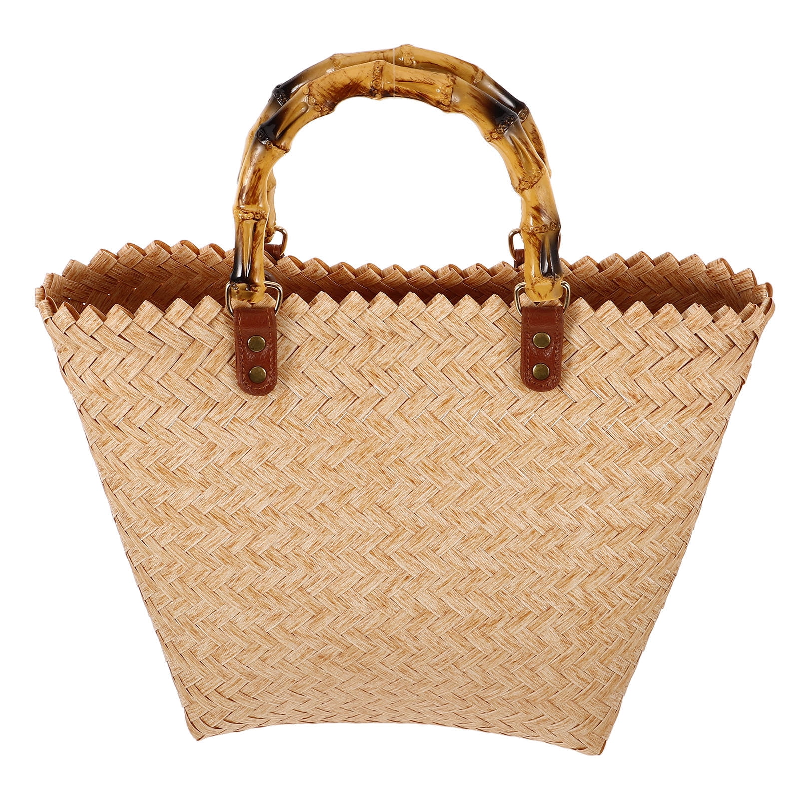 WHAMVOX  Crochet Bags for Women French Straw Woven Travel Vacation