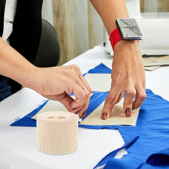 WHAMVOX Crochet Stitch Marker Storage Case Portable And Compact Wood Organizer Box Bead Storage Container For Jewelry Making Knitting And Crocheting