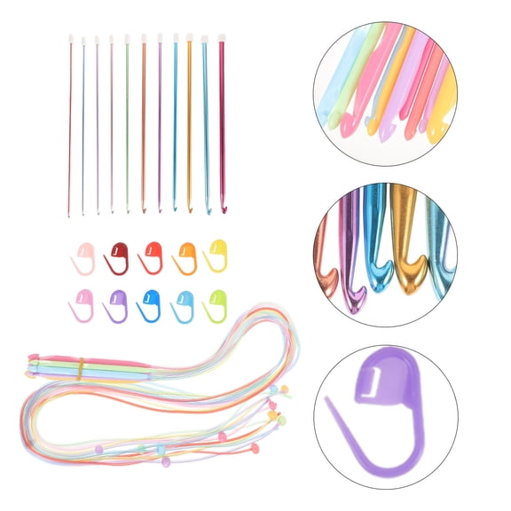 WHAMVOX Knitting Needles Handmade 34Pcs 47.16X0.39X0.39in