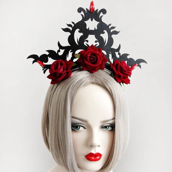 WHAMVOX Crown Headband Hair Hoop Accessories Gothic Headdress
