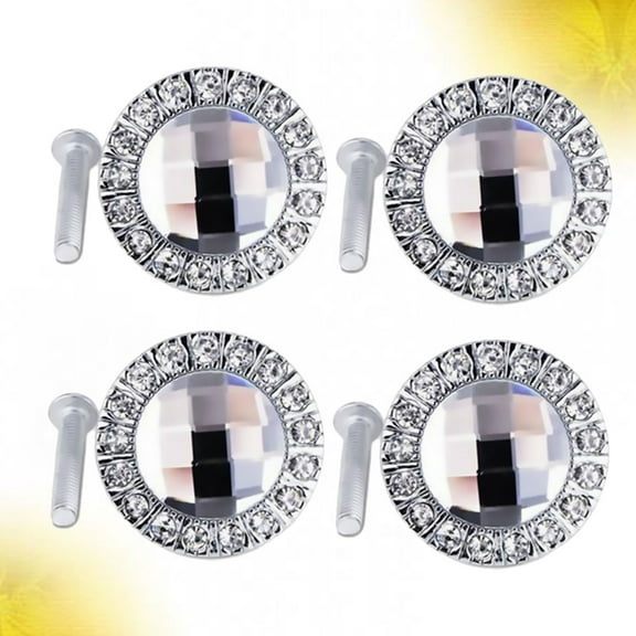 WHAMVOX Crystal Glass Cabinet Handles for Furniture and Kitchen Drawers, Decorative Pulls