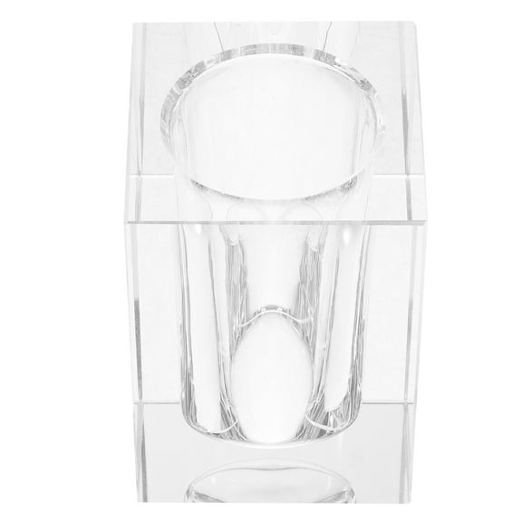 YSNOOWE Crystal Makeup Brush Holder Transparent Acrylic 1Set 3.5X2.4X2.4In