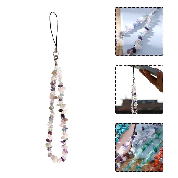 LITINKIMI Phone Charms Strap Crystal Keychain Pink 1Pcs
