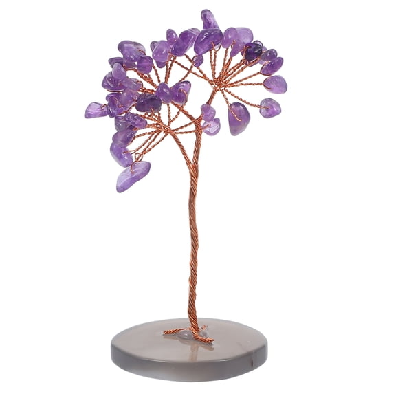 WHAMVOX Crystals Statue Amethyst Tree 9.00X4.50X4.50CM Purple