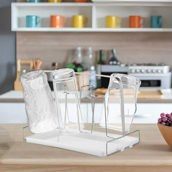 WHAMVOX Cup Holder Metal Drainer For Mugs Drying Rack Mug Holder Stand Espresso Cup Holder Compact Mug Organizer For Kitchen Use