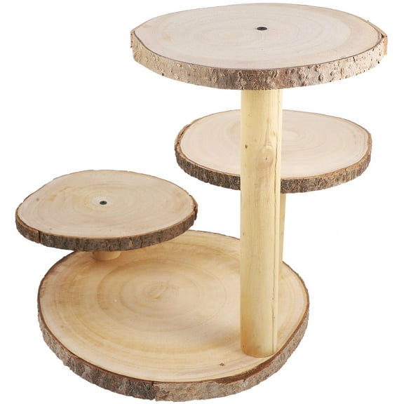 SEWCHICS Bakery Display Stand Wood Khaki 1Set