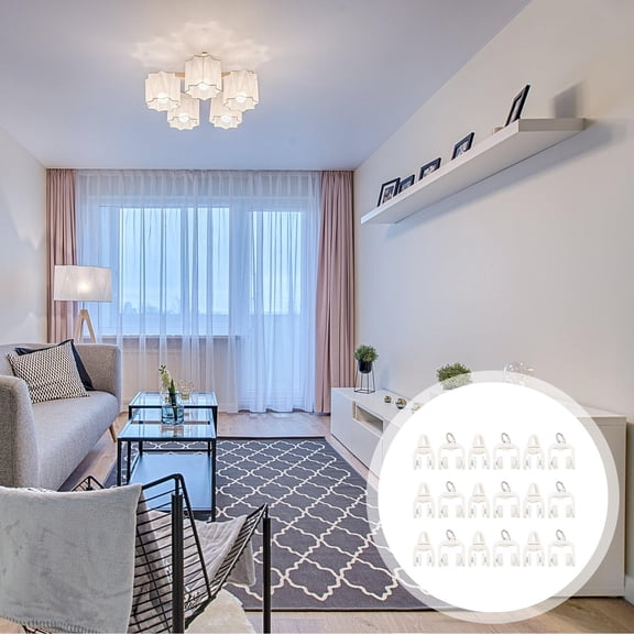 WHAMVOX Curtain Hooks with Silent Rolling Runner for Drapes Made of Plastic and Stainless Steel