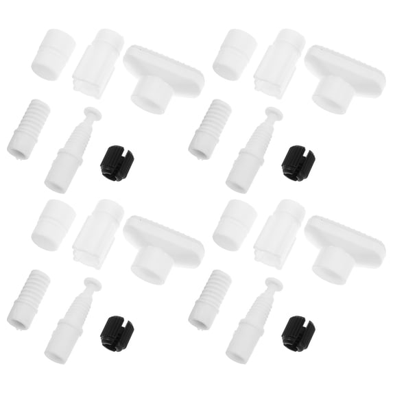 WHAMVOX Curtain Rod End Caps 4 Sets White Plastic for Wall Protection ...