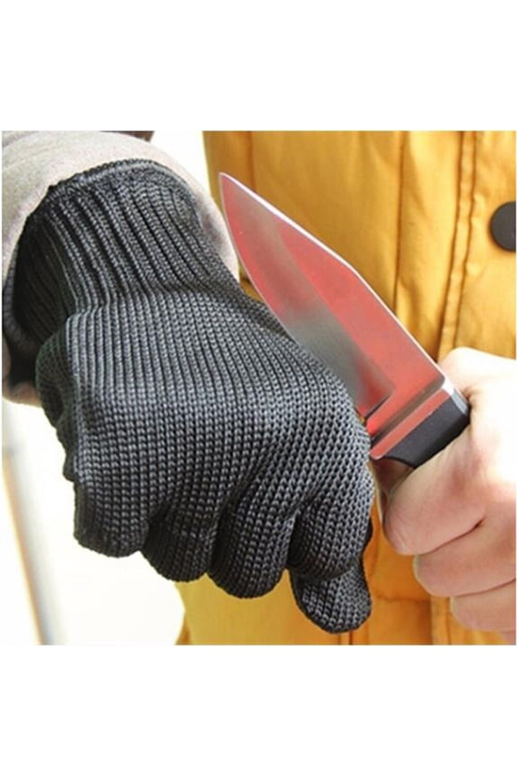 Protective Gloves Black Stainless Steel 1 Pair