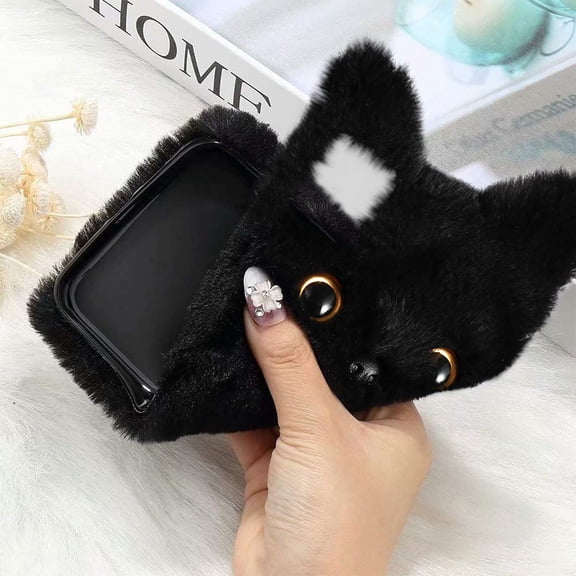 WHAMVOX Cute Cat Phone Cover for 12 Pro TPU Water Resistant 1Pack