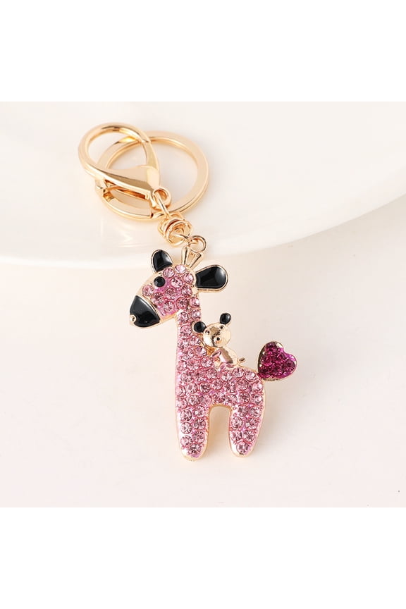 Cute Giraffe With Bear Keychain Handbag Charms For Purses Bag Accessories Keychain Charms Accessories Women Purse Keychain Pendant