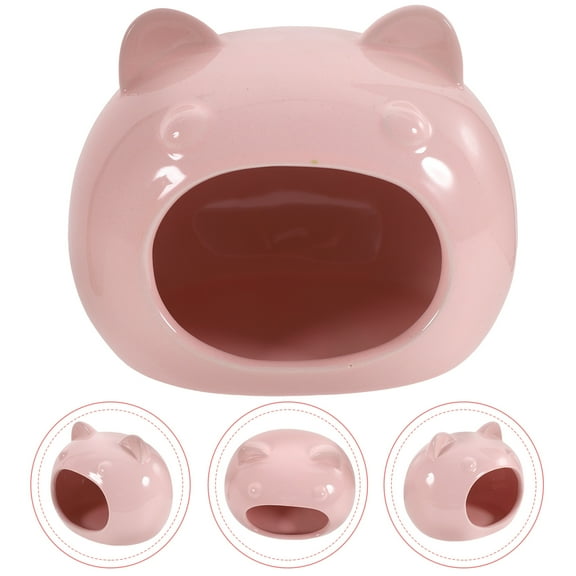 SEWCHICS Cute Hamster House Ceramic Pink 1 Set